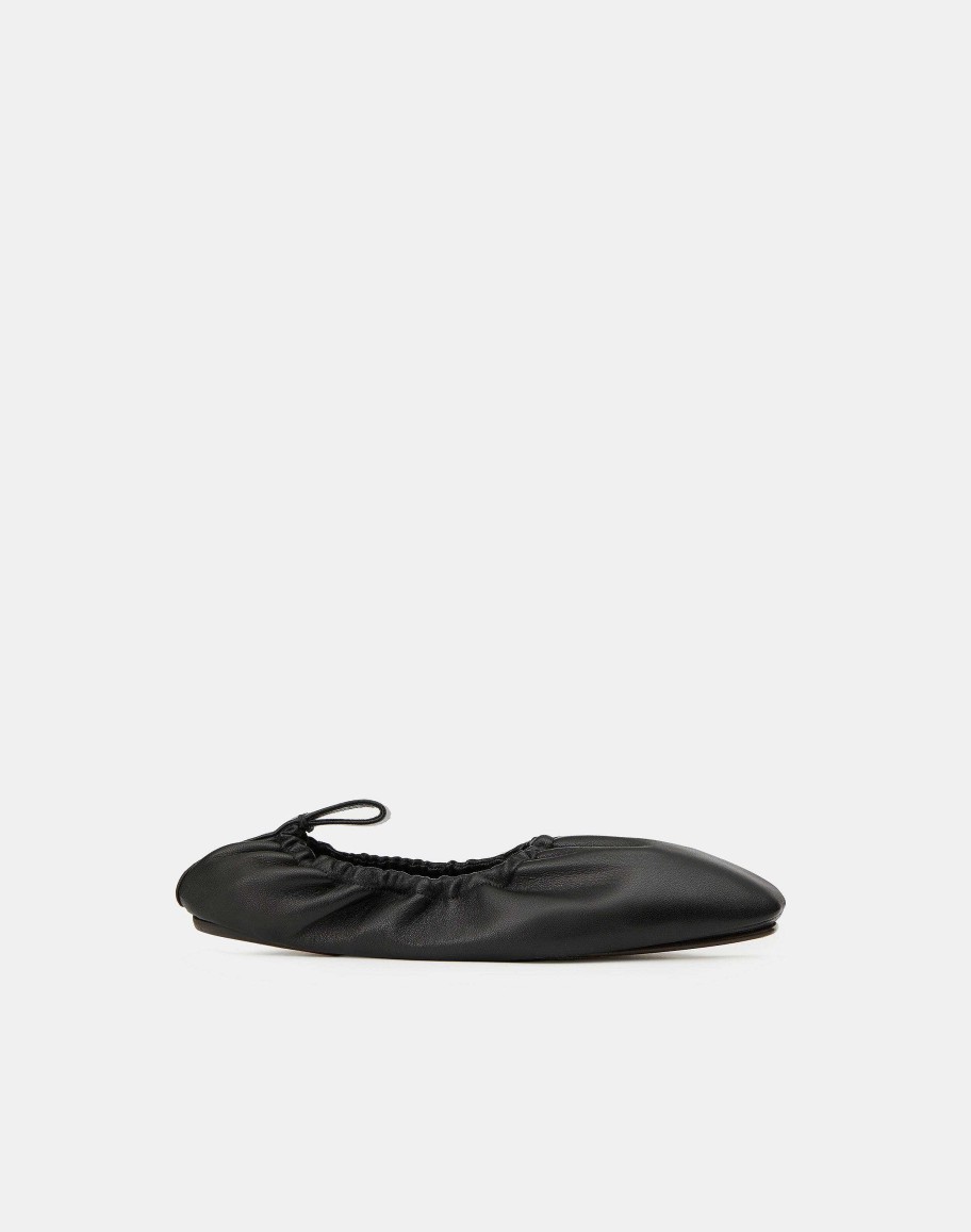 Lafayette 148 New York Ballets | Nappa Leather Packable Ballet Flat Black