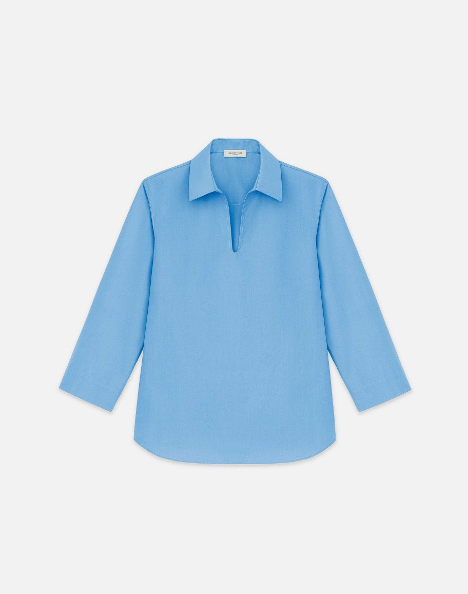 Lafayette 148 New York Blouses & Shirts | Organic Cotton Poplin Popover Shirt White