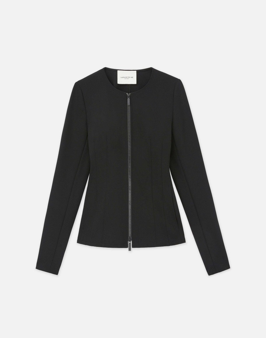 Lafayette 148 New York Jackets & Blazers | Acclaimed Stretch Fitted Jacket Black