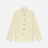 Lafayette 148 New York Jackets & Blazers | Silk-Linen Shawl Collar Shirt Jacket Yellow Yarrow