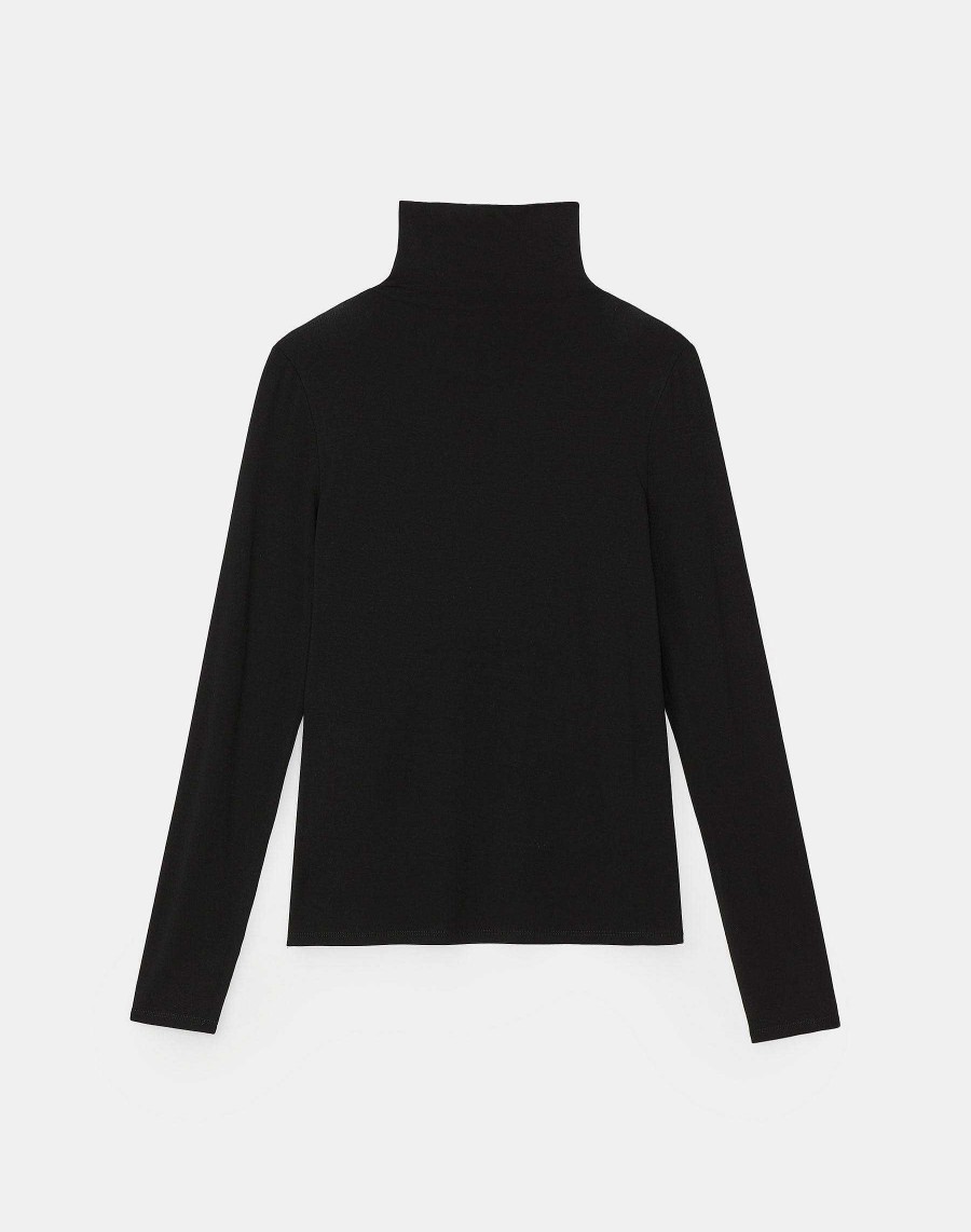 Lafayette 148 New York Tops & Tees | Nouveau Jersey Turtleneck Black