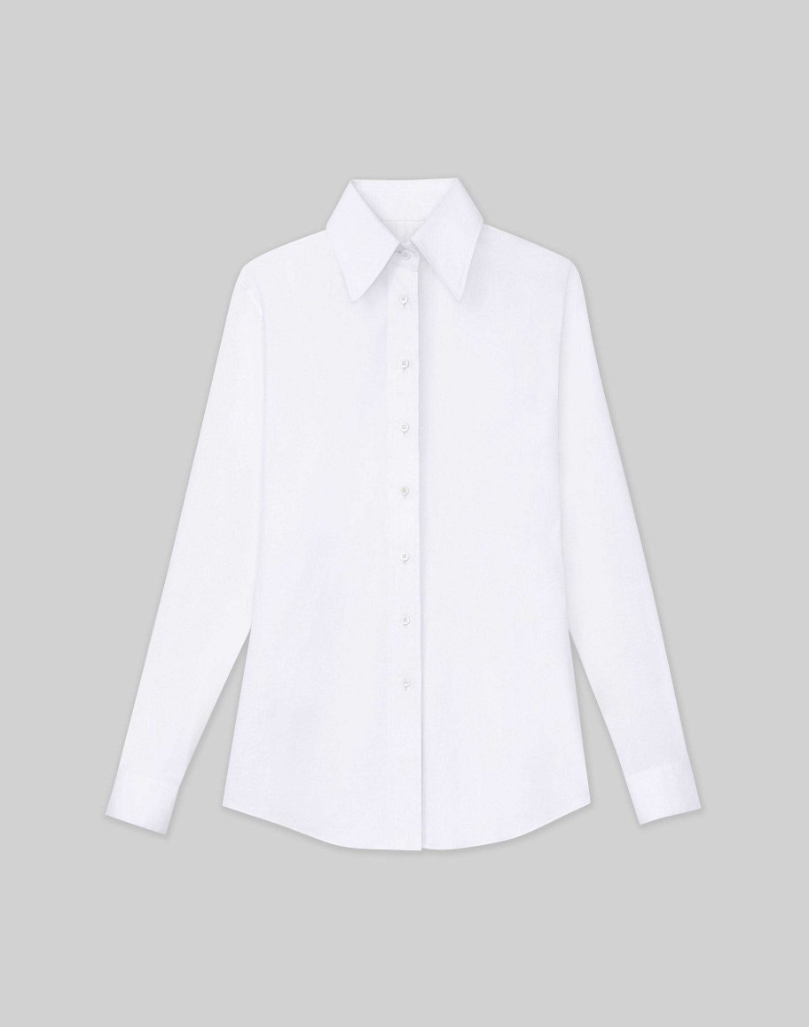 Lafayette 148 New York Blouses & Shirts | Stretch Cotton Shirt White