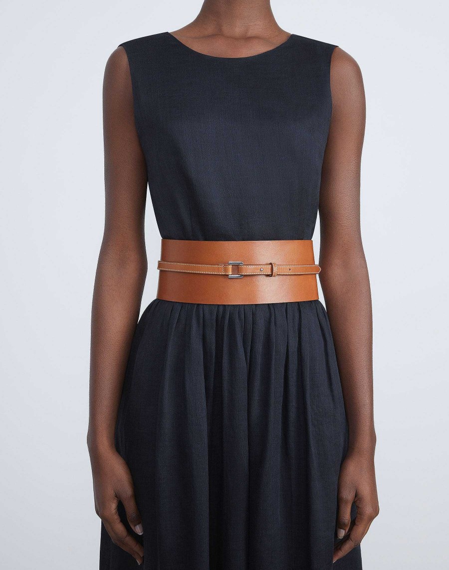 Lafayette 148 New York Leather Accessories | Vachetta Leather Obi Belt Black