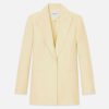 Lafayette 148 New York Jackets & Blazers | Linen-Viscose Peak Lapel Blazer Pebble