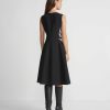 Lafayette 148 New York Dresses | Hand-Beaded Rose Wool-Silk Crepe Sleeveless Dress Black