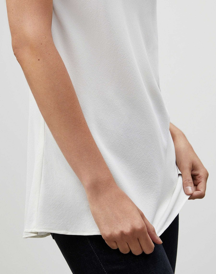 Lafayette 148 New York Blouses & Shirts | Lightweight Sandwashed Silk Bias Tank Cloud