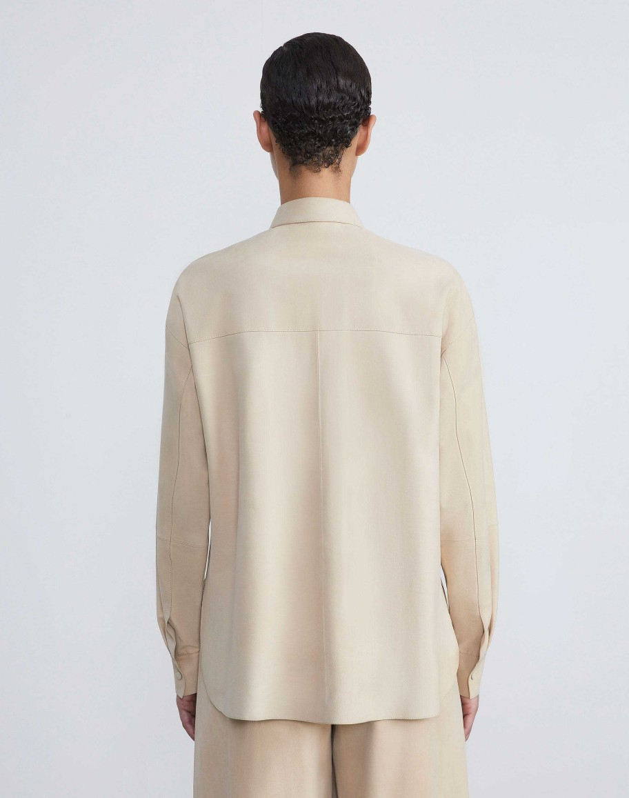 Lafayette 148 New York Blouses & Shirts | Paperfine Suede Shirt Jacket Dune