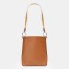 Lafayette 148 New York Shoulder Bags | Grained Calfskin Leather 8 Knot Hobo—Small Cadet Khaki