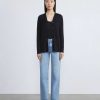Lafayette 148 New York Sweaters & Knits | Fine Gauge Cashmere V-Neck Cardigan Aerial Blue