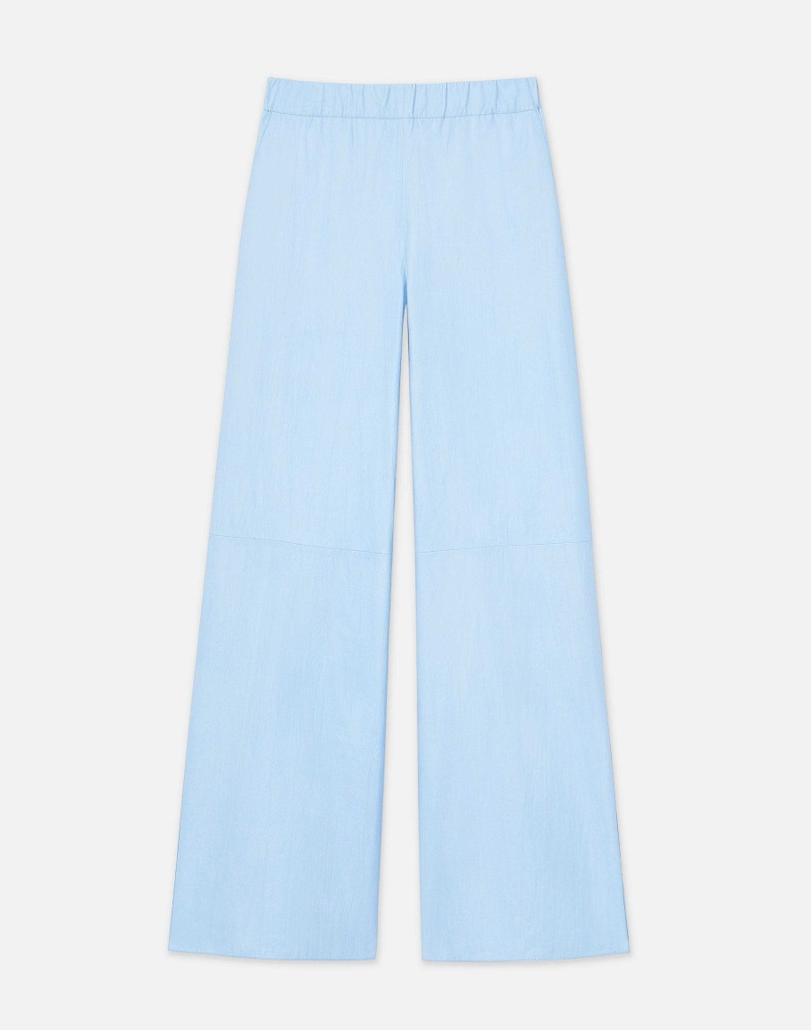 Lafayette 148 New York Pants & Shorts | Lambskin Leather Riverside Pant Ice Water