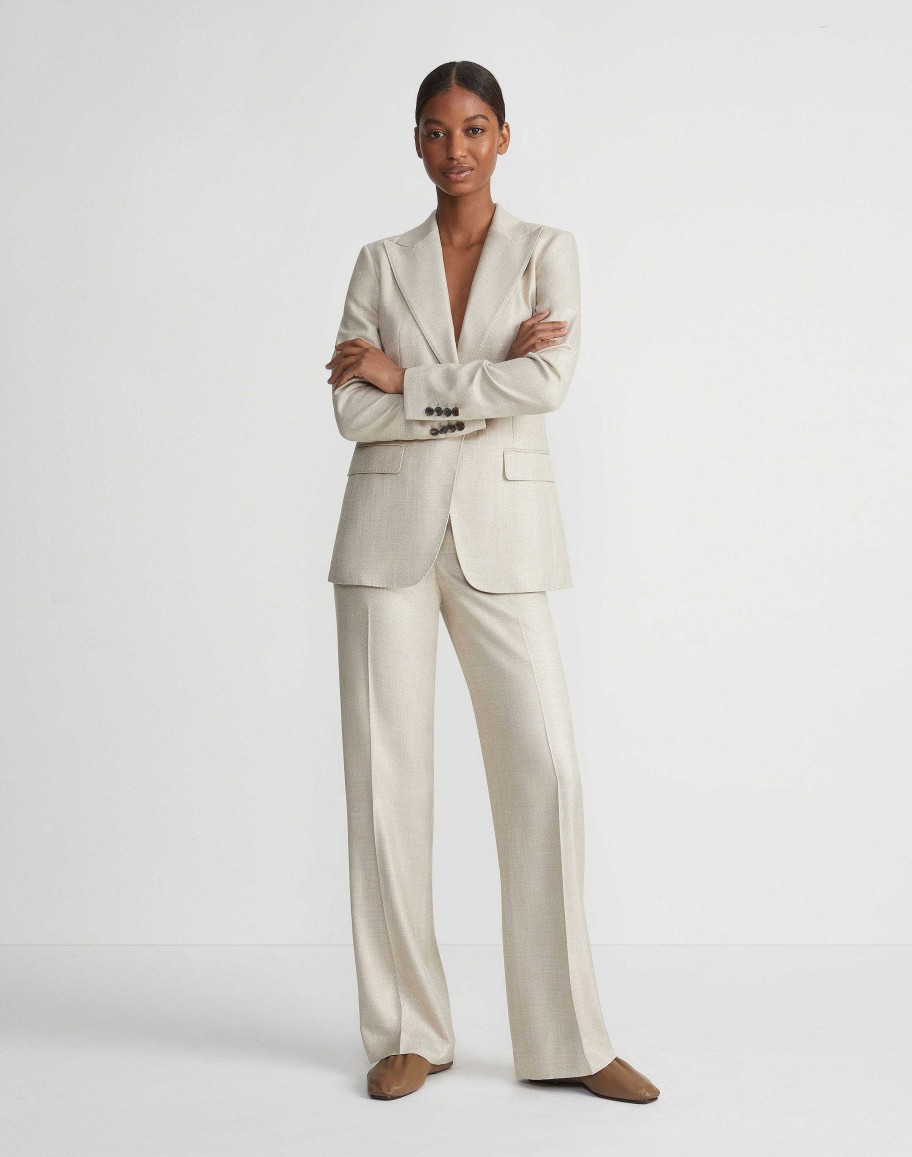 Lafayette 148 New York Pants & Shorts | Bamboo Viscose Twill Gates Pant Birch Bark Multi