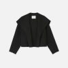 Lafayette 148 New York Jackets & Blazers | Wool-Cashmere Double Face Shawl Collar Oversized Coat Black