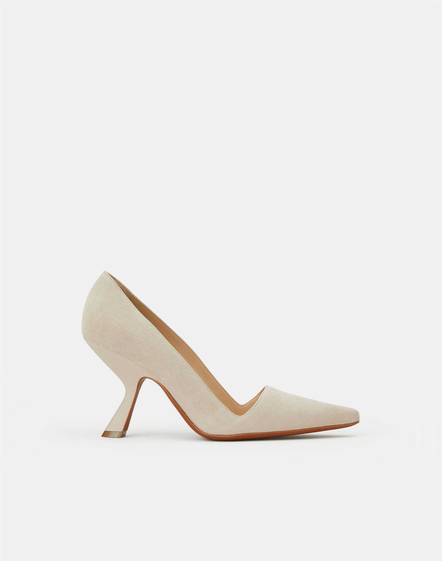 Lafayette 148 New York Heels | Suede Pump Sandstone