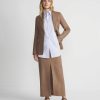 Lafayette 148 New York Skirts | Linen Slit Front Maxi Skirt Deep Acorn