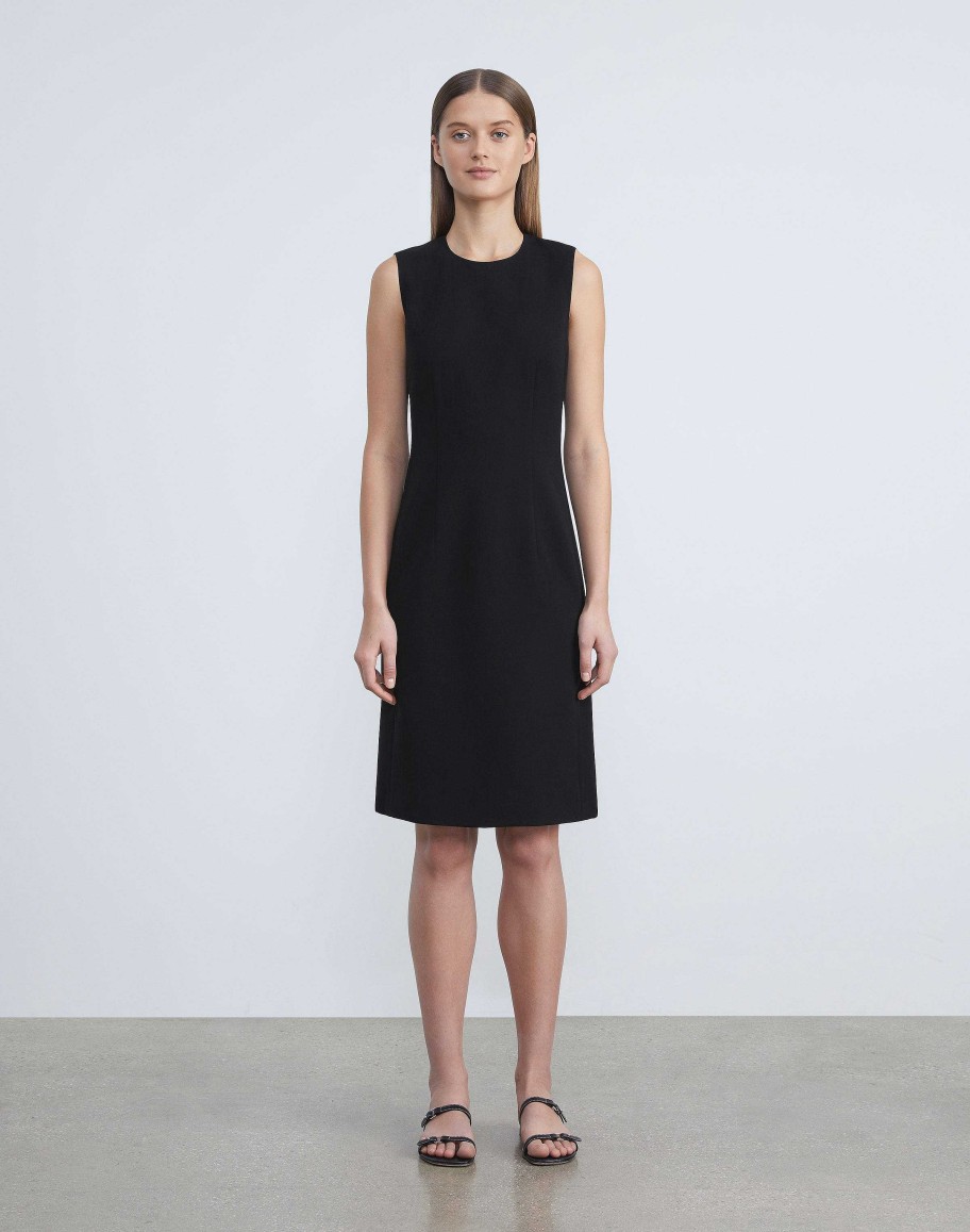 Lafayette 148 New York Dresses | Finesse Crepe Sheath Dress Black