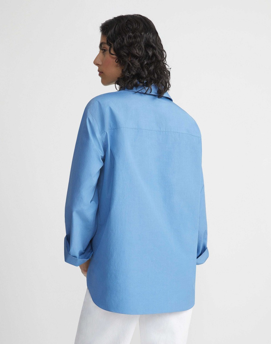 Lafayette 148 New York Blouses & Shirts | Organic Cotton Poplin Popover Shirt White