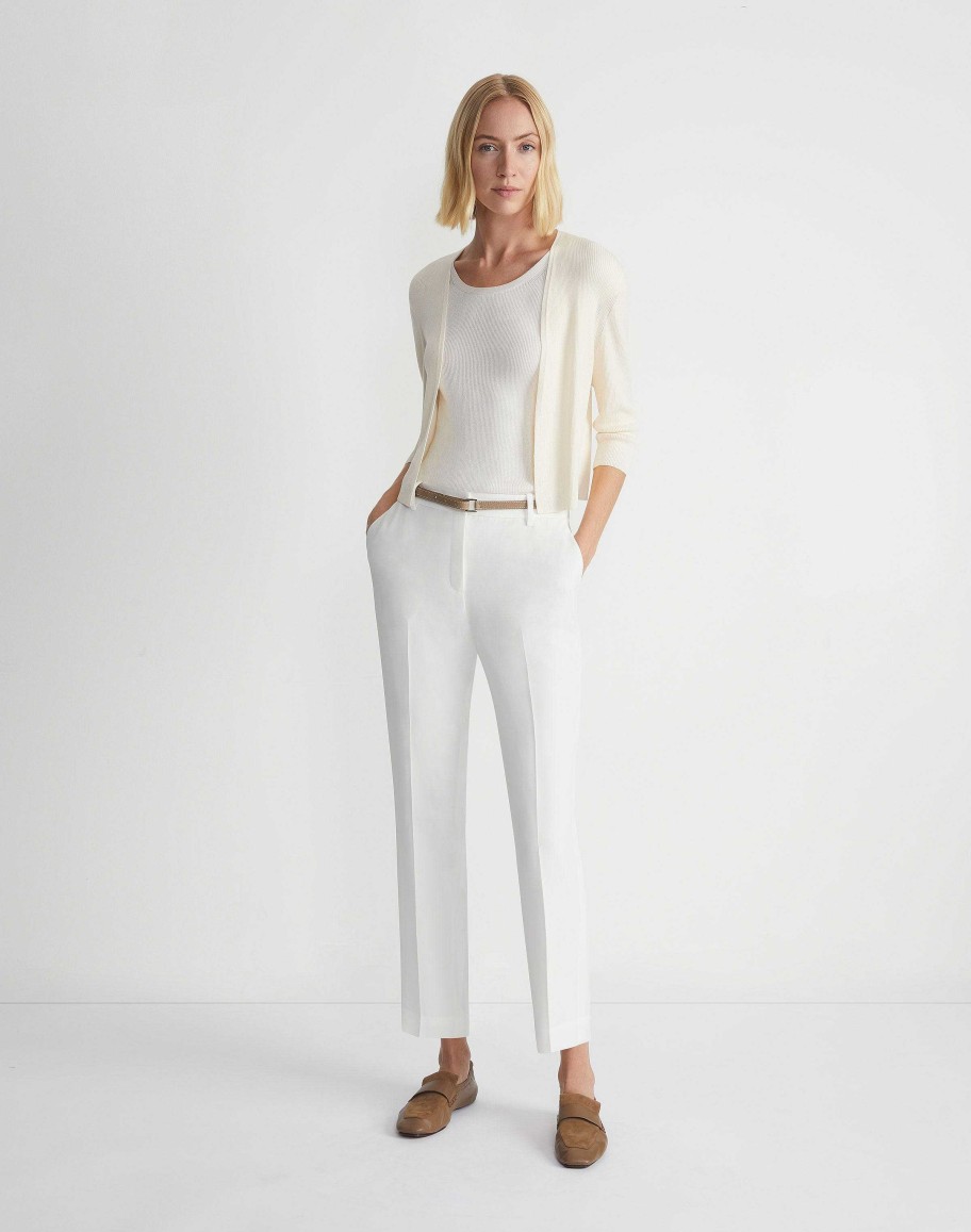 Lafayette 148 New York Suits | Finesse Crepe Clinton Ankle Pant Cloud