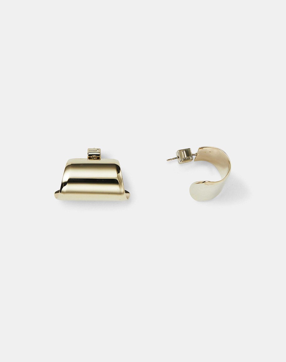 Lafayette 148 New York Jewelry | Lune Brass Hoop Earrings Pale Gold