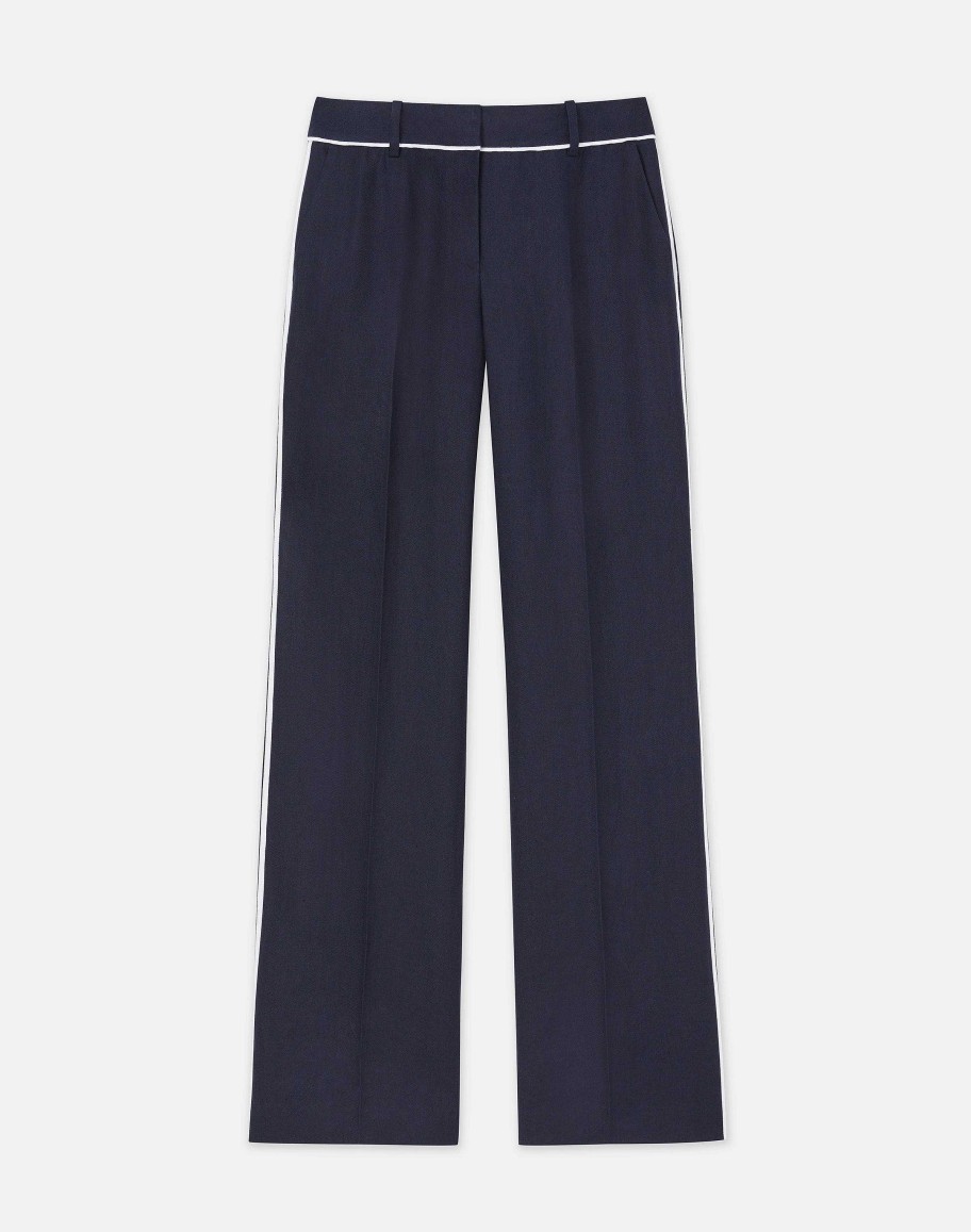 Lafayette 148 New York Pants & Shorts | Linen Tipped Sullivan Pant Ink