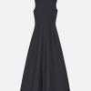 Lafayette 148 New York Dresses | Silk-Linen Bateau Gown Black