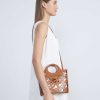 Lafayette 148 New York Crossbodies | Vachetta Leather 8 Knot Basket Bag—Mini Copper