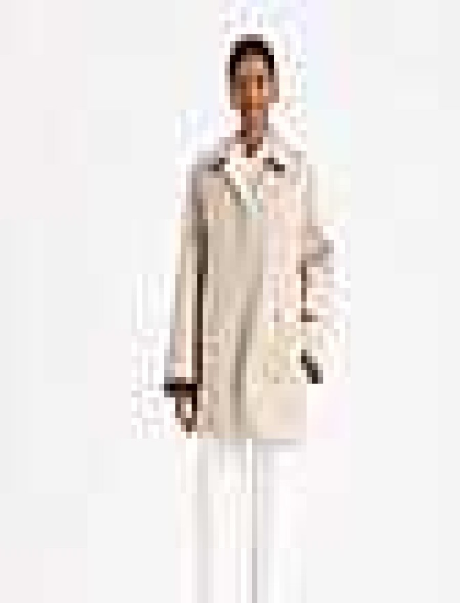 Lafayette 148 New York Jackets & Blazers | Cotton Double Face Reversible Car Coat Khaki/Cloud