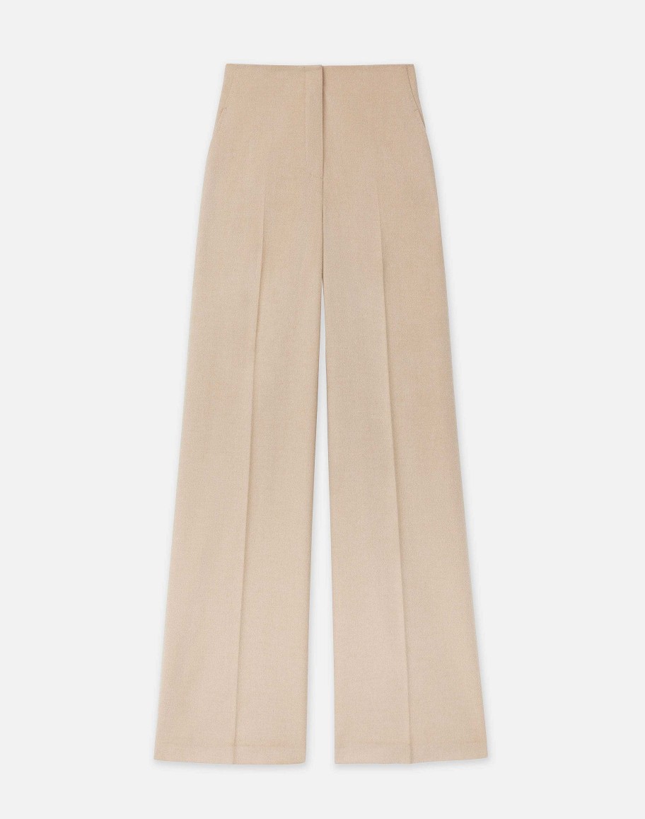 Lafayette 148 New York Pants & Shorts | Hair Thames Wide Leg Pant Camel