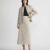 Lafayette 148 New York Skirts | Fringed Dot Jacquard Pencil Skirt Plaster Iridescent