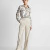 Lafayette 148 New York Blouses & Shirts | Flora Trail Print Silk Twill Collared Blouse Pampas Plume Multi