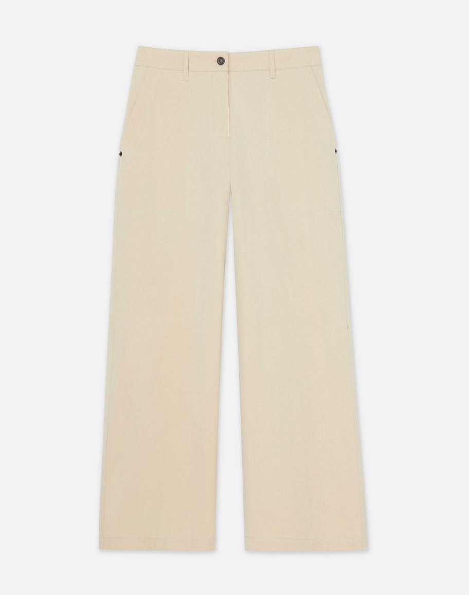 Lafayette 148 New York Pants & Shorts | Bi-Stretch Pima Cotton Fulton Cropped Pant Olive