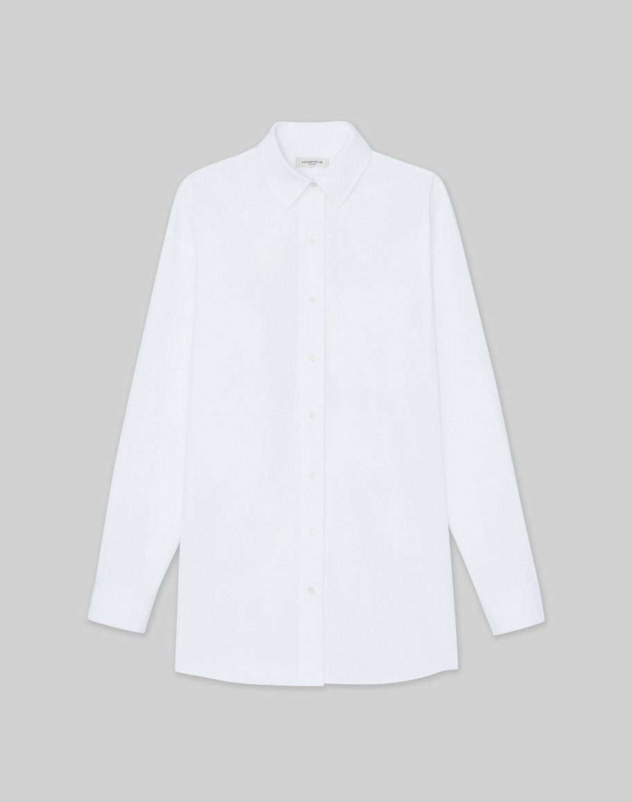 Lafayette 148 New York Blouses & Shirts | Organic Cotton Poplin Oversized Shirt Golden Medallion