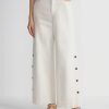 Lafayette 148 New York Pants & Shorts | L148 Denim Wyckoff Button Wide Leg Jean Washed Ecru