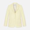 Lafayette 148 New York Jackets & Blazers | Nappa Leather Three Pocket Blazer Yellow Yarrow