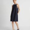 Lafayette 148 New York Dresses | Linen Tipped Swing Dress Ink