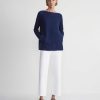 Lafayette 148 New York Sweaters & Knits | Wool-Cashmere Link Stitch Bateau Neck Sweater Cloud