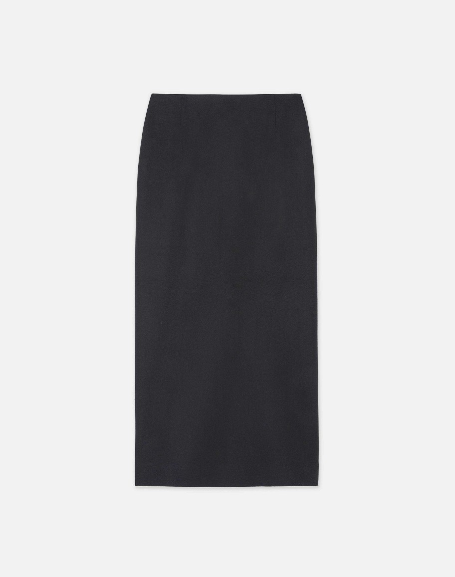 Lafayette 148 New York Skirts | Boiled Wool-Cashmere Jersey Pencil Skirt Black